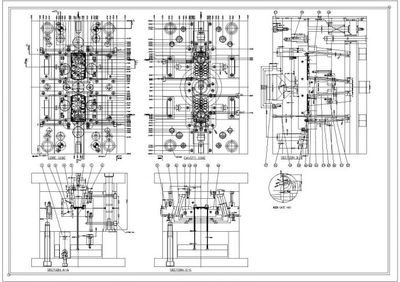 某首信手机模具图CAD节点详细构造图