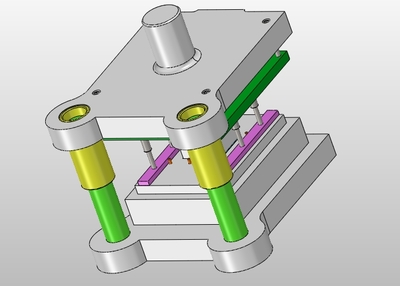 散热底座冲压模具设计(含CAD零件装配图,SolidWorks三维造型)