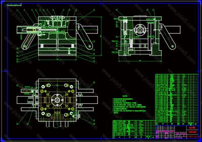三通管注塑模具设计CAD图纸+说明书